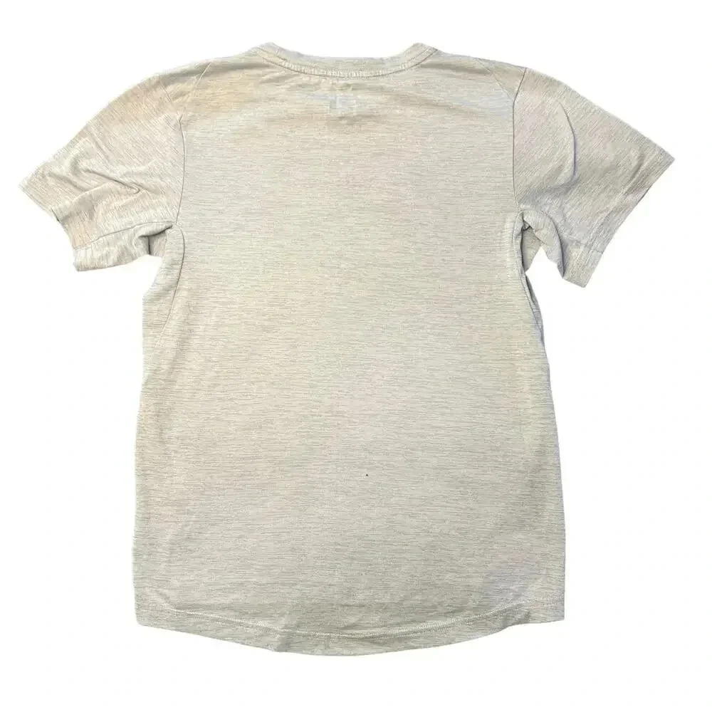 Nike Youth Large Dri-Fit Gray Short Sleeve Training‎ Crewneck Shirt